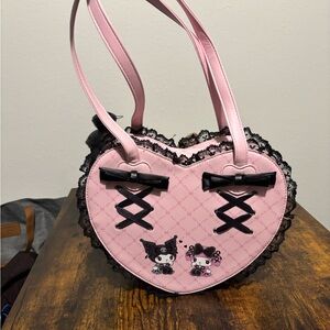 Kuromi and My Melody Hot Topic Heart Purse